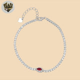 (2-0351) 925 Sterling Silver - Zircon Tennis Bracelet.