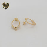 (1-1210) Gold Laminate - Heart Stud Earrings - BGF