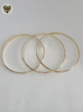 (1-4013-1) Gold Laminate - 4mm Three Tones Bangles - Dozen - BGO