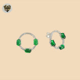 (2-3428) Pendientes de plata de ley 925 con circonitas. 