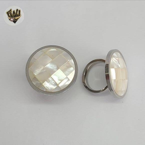 (4-0044-1) Stainless Steel - Stone Ring.