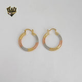 (1-2781) Gold Laminate - Three Tone Hoops - BGO