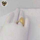 (4-0007) Stainless Steel - Open Teardrop Ring.