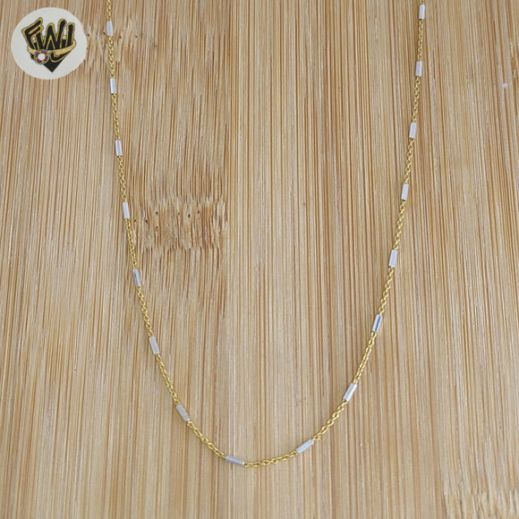 (2-8021) 925 Sterling Silver - Two Tone Rolo Chains 18