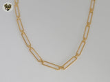 (1-1540-D) Gold Laminate - 5mm Long Rolo Paper Clip Link Chain - BGO