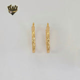 (1-2723-2) Gold Laminate - Twisted Hoops - BGO