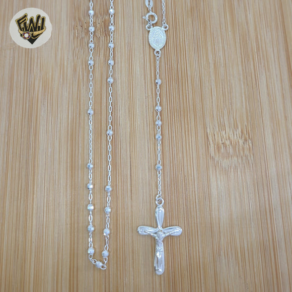 (2-2303) Plata de ley 925 - Collar Rosario - 24
