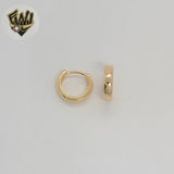 (1-2521) Gold Laminate - 13.5mm Classic Plain Huggies - BGF