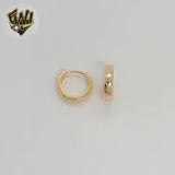 (1-2529) Gold Laminate - 16.5mm Classic Plain Huggies - BGF