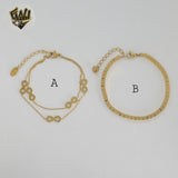 (MBRA-35) Stainless Steel - Thin Plain Bracelet.