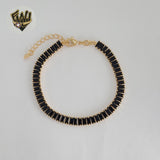 (1-0515-1) Gold Laminate - 6mm Eternity Zircon Bracelet - 7.5" - BGF