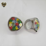 (4-0051) Stainless Steel - Flower Ring.