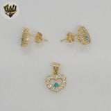 (1-6411) Laminado Oro - Conjunto Corazón Zircon - BGF
