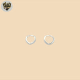 (2-4045) 925 Sterling Silver - Plain Hoops.
