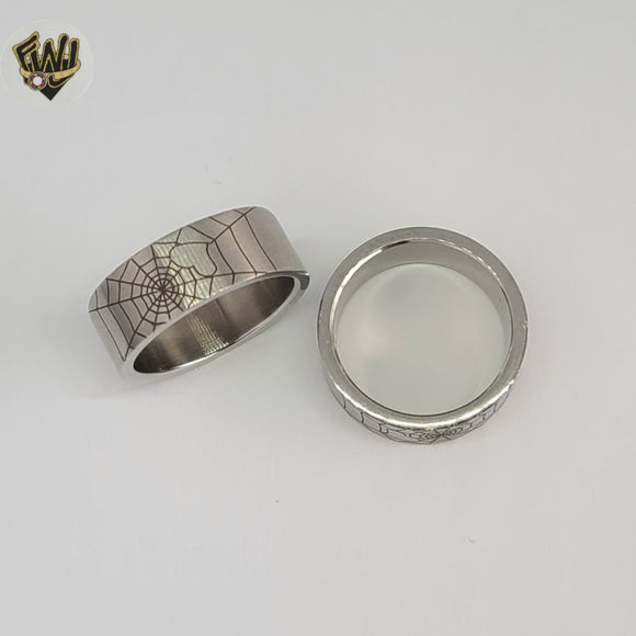 (4-0026-1) Stainless Steel - Carved Ring.