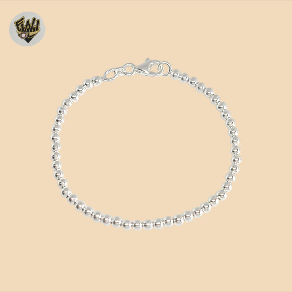 (2-0366) 925 Sterling Silver - 3mm Balls Link Bracelet.