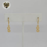 (1-2701) Gold Laminate - Infinity Dangle Earrings - BGF