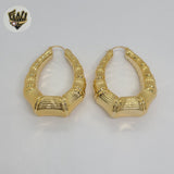 (1-2755-2) Gold Laminate - Chunky Hallow Hoops - BGO