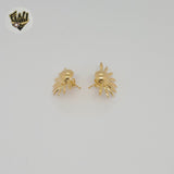 (1-1210-6) Laminado de oro - Aretes con forma de sol - BGF