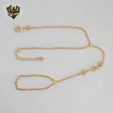 (1-0569) Gold Laminate - 2mm Hand Chain Bracelet - 7.5" - BGF