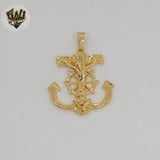 (1-2319-2) Gold Laminate - Anchor Pendants - BGO