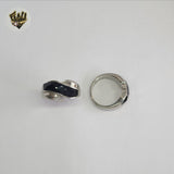 (4-0067) Stainless Steel - Stone Ring.
