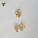 (1-2438) Gold Laminate - Locket Heart Pendants - BGF
