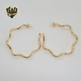 (1-2967-1) Gold Laminate - Wavy Half Hoops - BGF