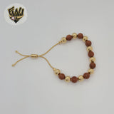 (MBRA-25-3) Gold Laminate - Venturina Adjustable Bracelets - BGF