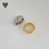 (4-0009) Stainless Steel - Classic Chunky Band Ring.