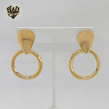 (1-1242-5) Gold Laminate - Circle Dangle Earrings - BGF