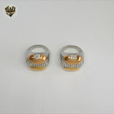 (4-0049) Stainless Steel - Tree Tones Ring.