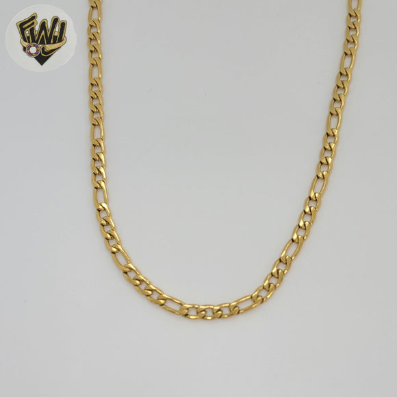 (4-3291) Stainless Steel - 5.2mm Figaro Link Chain.