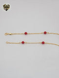 (1-3902-N) Gold Laminate - 6mm Beads Necklace - BGF