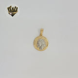 (1-2327-2) Gold Laminate - Two Tone Medal Pendant - BGF