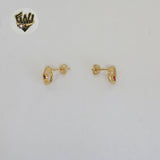 (1-1119) Gold Laminate - Heart Stud Earrings - BGO