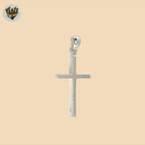 (2-1053) Plata de ley 925 - Colgante de cruz lisa.