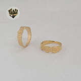 (1-3060-2) Laminado de oro - Anillo de banda de viaje - BGF