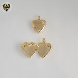 (1-2438) Gold Laminate - Locket Heart Pendants - BGF
