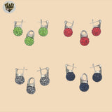 (2-6880) 925 Sterling Silver - Zircon Beads Set.
