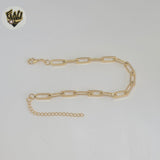 (1-0504) Gold Laminate - 5mm Paper Clip Bracelet - 7.5" - BGF