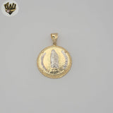 (1-2402) Gold Laminate - Round Religious Pendants - BGF