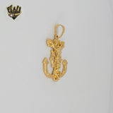 (1-2319-2) Gold Laminate - Anchor Pendants - BGO