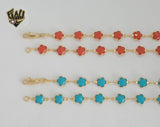 (1-1604) Gold Laminate - 8.5mm Flower Link Chain - BGF