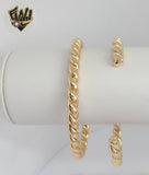 (1-4077-B) Gold Laminate - 5mm Twisted Open Bangles - BGF