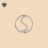 (2-1688) 925 Sterling Silver - Zircon Pendants.