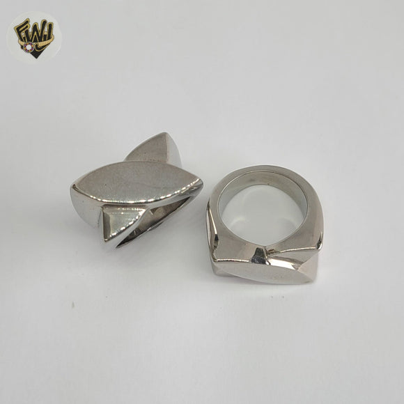(4-0016) Stainless Steel - Crisscross Ring.