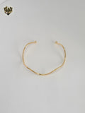 (1-4081) Laminado de oro - Brazaletes abiertos de 7 mm - BGF