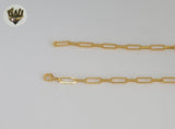 (1-1540-C) Gold Laminate - 5mm Long Rolo Paper Clip Link Chain - BGO