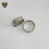 (4-0014-2) Stainless Steel - Zircon Ring.